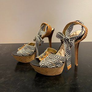 Sam Edelman ankle tie platform sandals